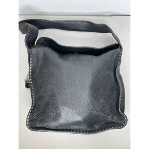 Michael Kors Handbag Astor Studded Black Leather Shoulder Bag Slouchy